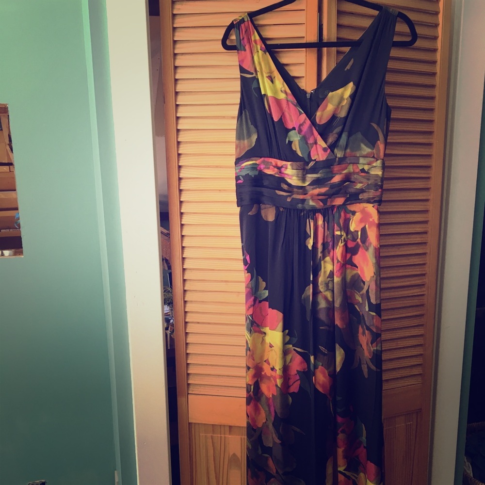 Banana Republic silk multi color dress.